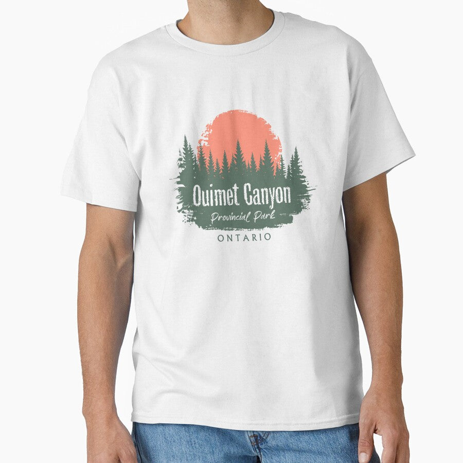 Ouimet Canyon Provincial Park Ontario Forest And Sunset by bivenart