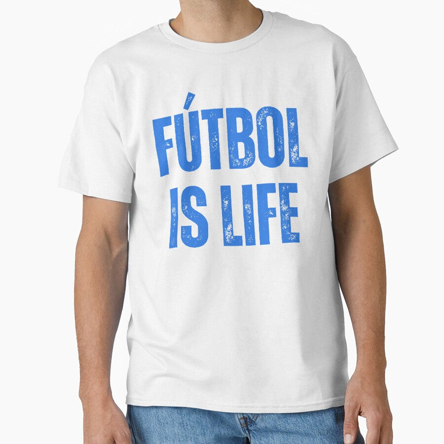 Futbol is Life Blue White Car Bumper by mariejosee22