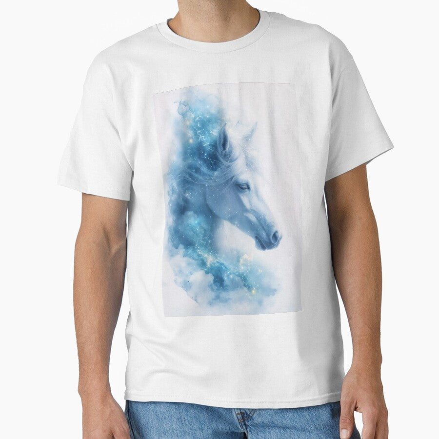 Starlit Elegance of a White Horse by AshiraCreations