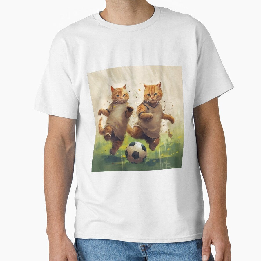 Brother Cats Are Practicing Soccer on a Rainy Day by BDMeow