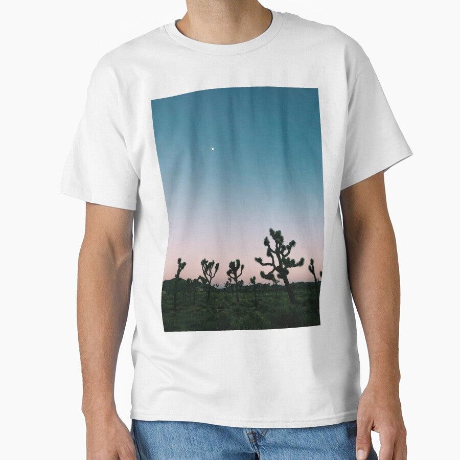 moon glow over joshua trees by artbanannie