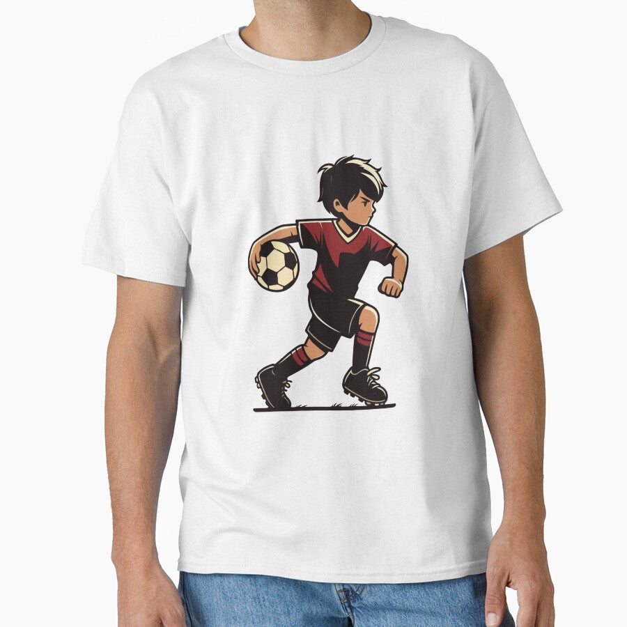 cartoon boy playing football by Colorful Dreams