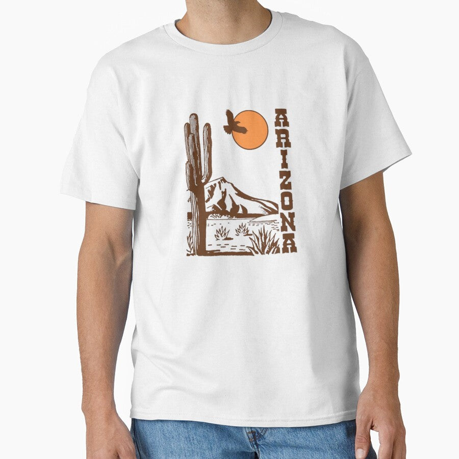 Arizona Desert Sunset Cactus Scene by Oniyasha