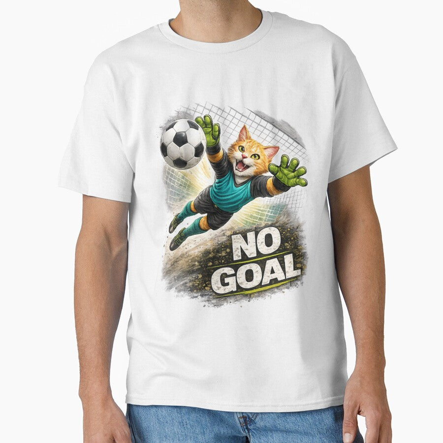 Goalkeeper Cat – No Goal by IrynaLineArt