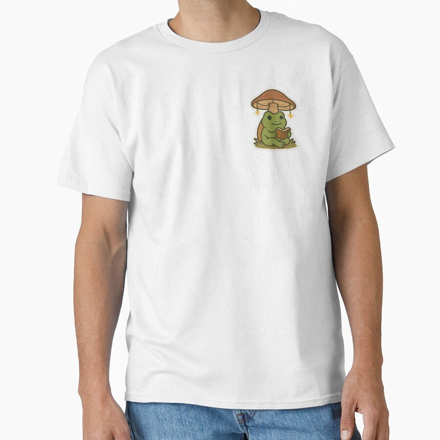 Frog Reading Under Mushroom by hi-chew