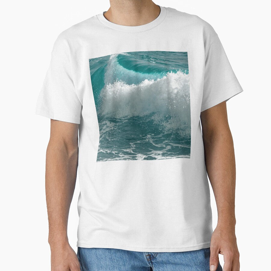 Sea Foam Green Rolling Ocean Waves With Foam by DEC02