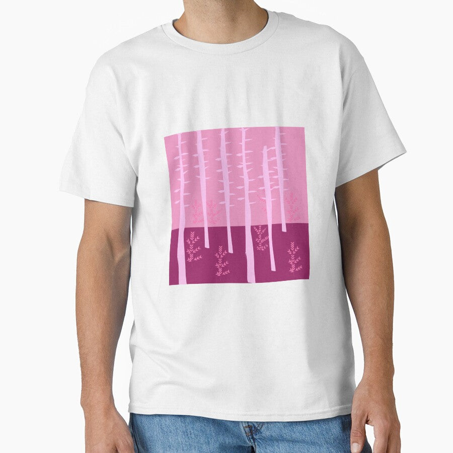 Mysterious spring forest, pink forest by Gabrielle Freitas