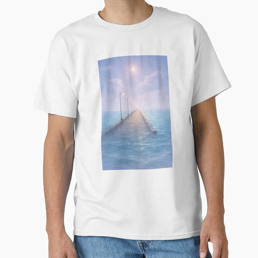 Liminal Ocean Pier Dreamscape – Surreal Calm Sea Aesthetic by 486DesignCo