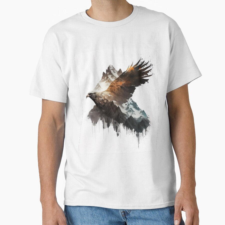 An eagle flying over a mountain range by klimov0101