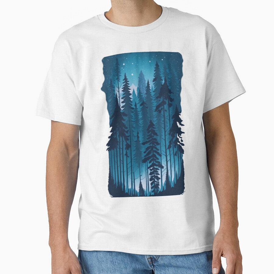 A pine forest landscape magical, enchanted, fairy tail by craftyartsdigi