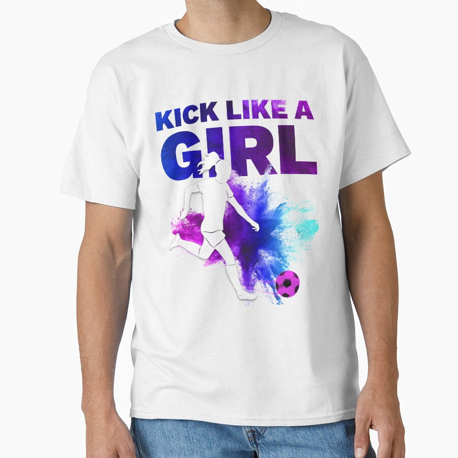 Kick Like A Girl Womens Soccer Fan Womens Soccer Team by Bria Jackson