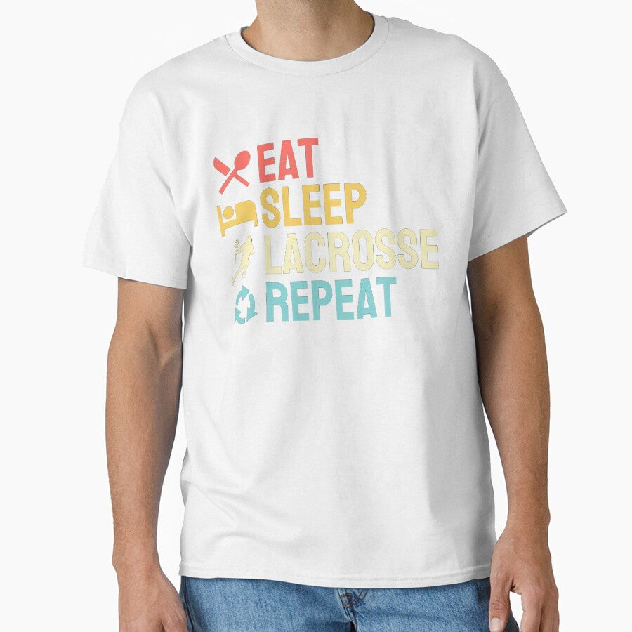 Eat Sleep Lacrosse Repeat | Gifts For Dad by chetan786