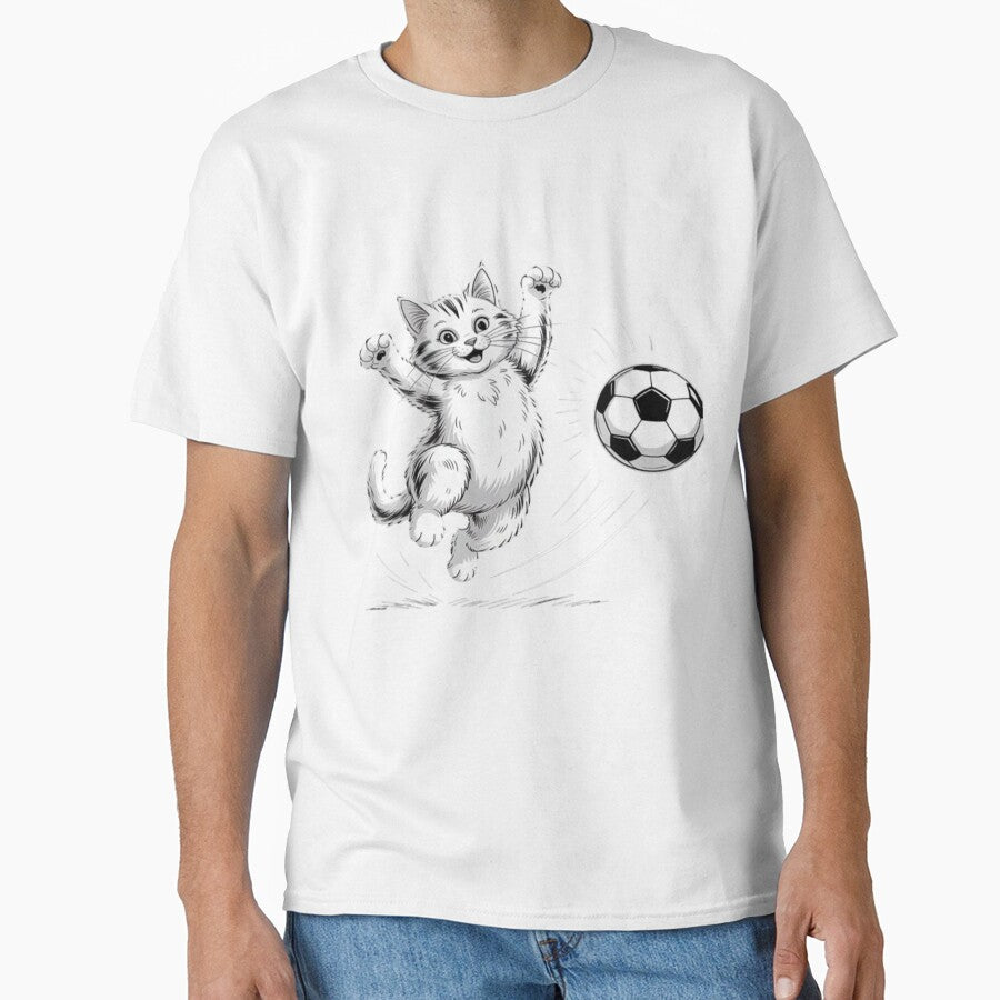 Funny Cat Soccer Ball Sports Lover Player by JosephMelendez6