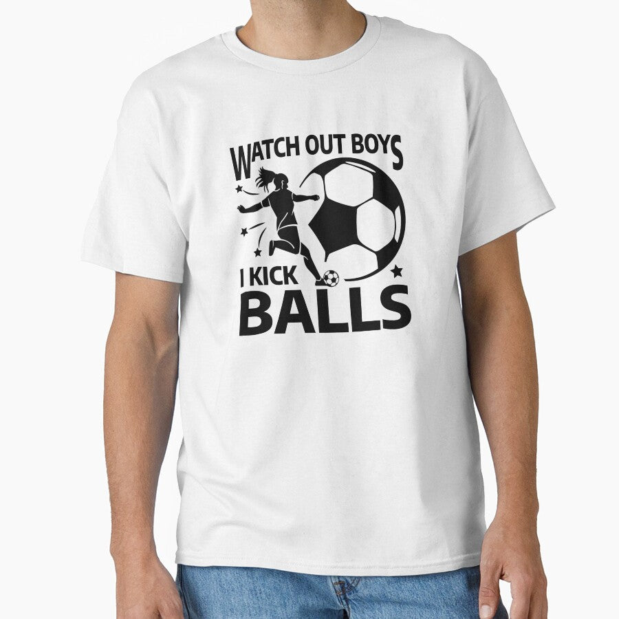 Soccer girls / Watch out boys I kick balls / female soccer player kicking girl silhouette by portrait4you