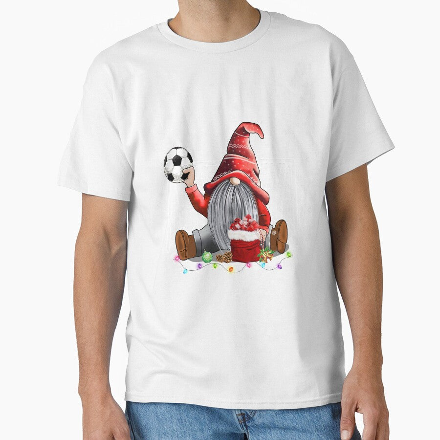 Best Xmas Santa Red Gnome Soccer Team Shirt Soccer Player Gnome Christmas T Shirt by tuanitus