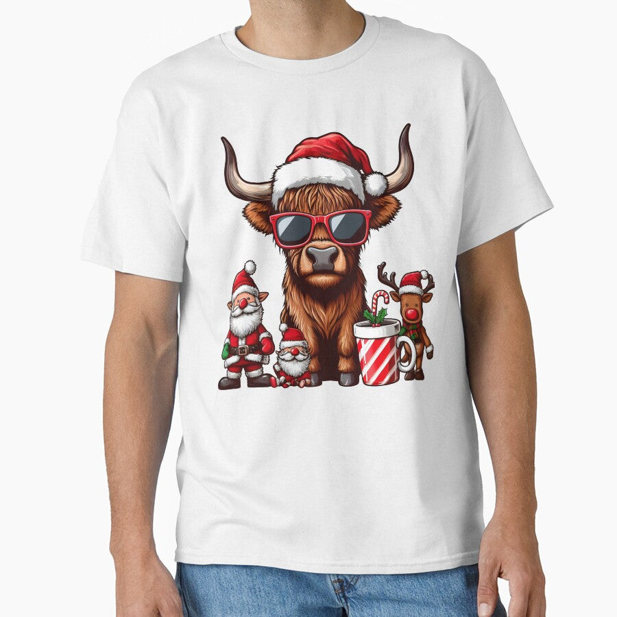 Christmas Highland Cow - Perfect christmas gift by GalaxyGraffiti