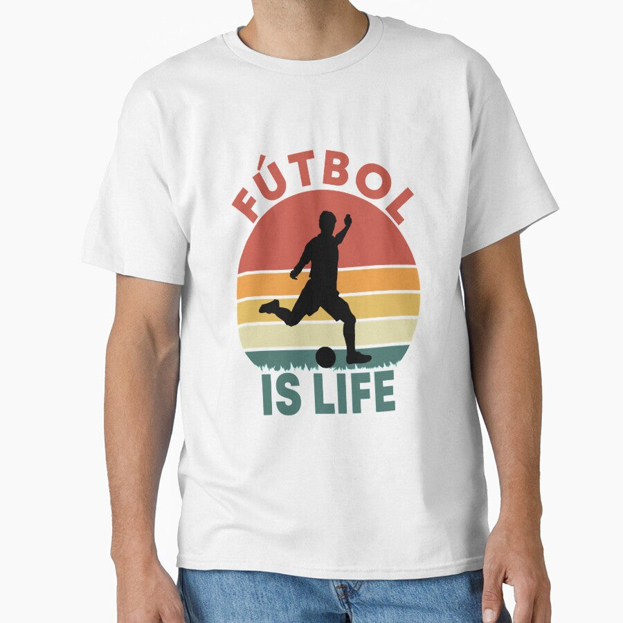 Women Men Futbol Is Life Retro Vintage Cool Gifts by Afcwilkinson309