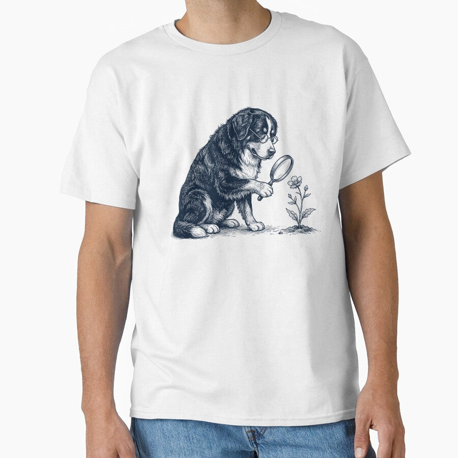 Vintage Bernese Mountain Dog Botanist Flower Dog Mom Dad by DoodleTortle