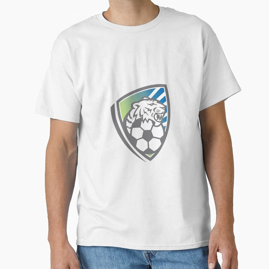 Tiger Soccer Ball Shield by patrimonio