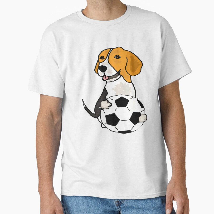 Beagle dog with soccer ball by GaspyWear