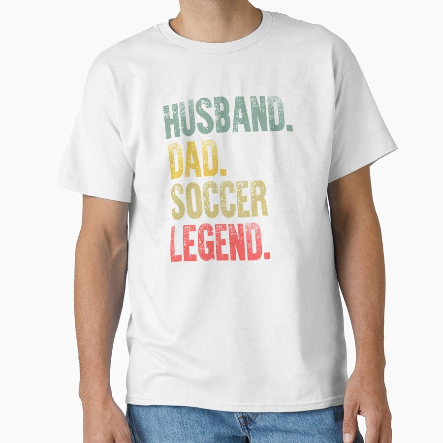 Funny Men Vintage T Shirt Husband Dad Soccer Legend Retro by Bendthetrend