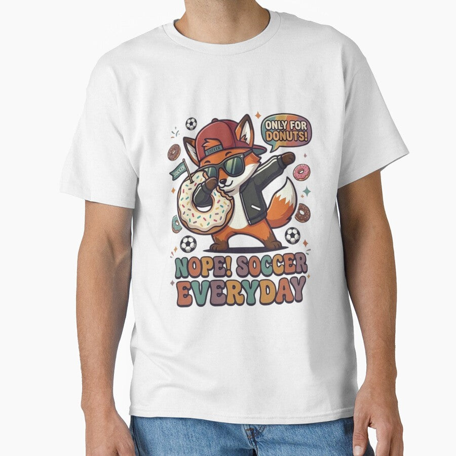 Funny Soccer Fox Dabbing Donut Lover Retro Street Soccer by Wear Sculpt