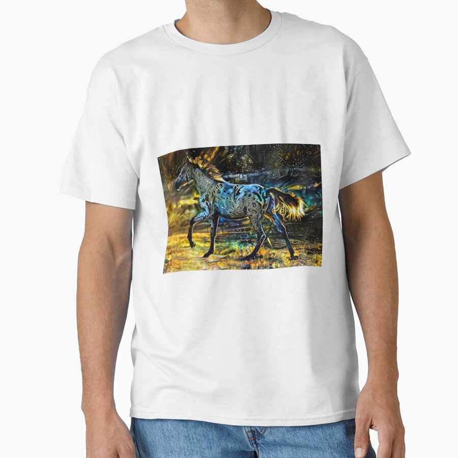 Appaloosa horse walking – golden night design by NickoPrints