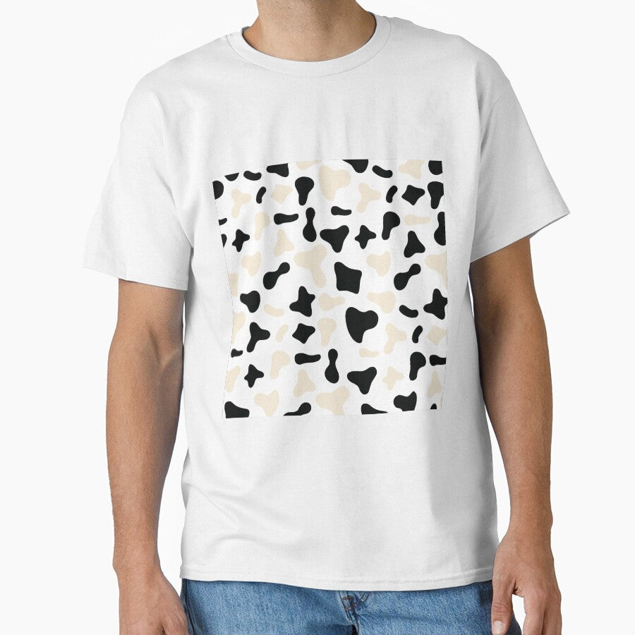 Black Cream Cow Pattern on White Cow | Holstein Cow Pattern by Cow-Print-Stuff