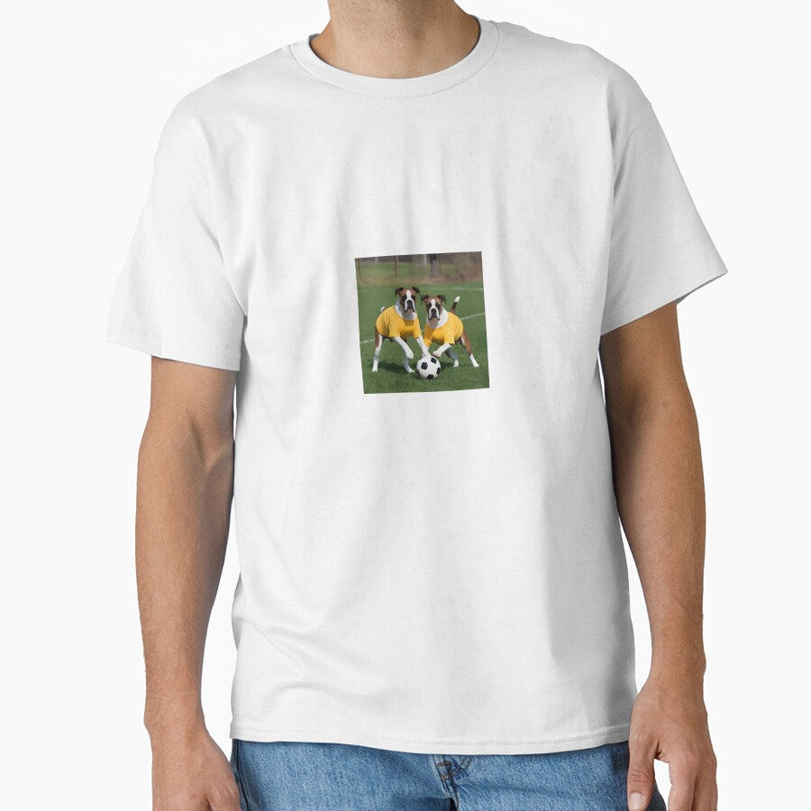 Boxers love football too! Soccer and Dog Lovers - Leeds United - Any dog, any colour by Humour House Designs