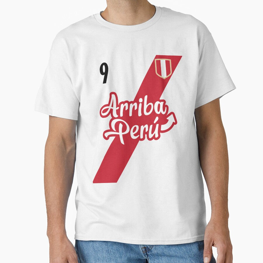 Retro Arriba Peru Soccer Jersey 9 Peruvian Futbol Gift Tee Jersey Peruvian Fanatic Gift  Retro Peruvian Gift Vintage Peru Shirt Peru Llama Cusco Gift Idea by HallelujahTees