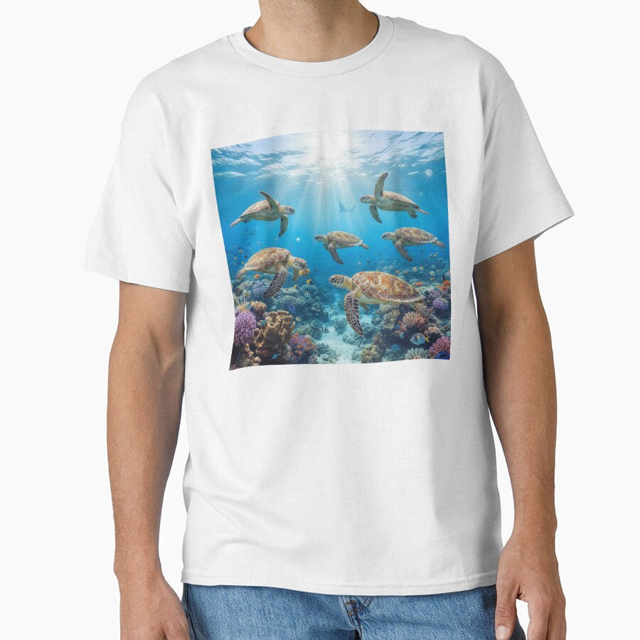 Sea Turtles Above Coral Reef by JuViRo