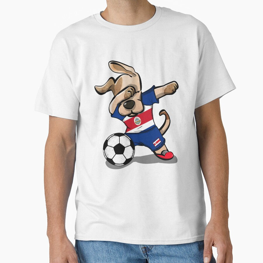 Dabbing Dog Costa Rica Soccer Jersey Football Lovers Gift by DesignCube