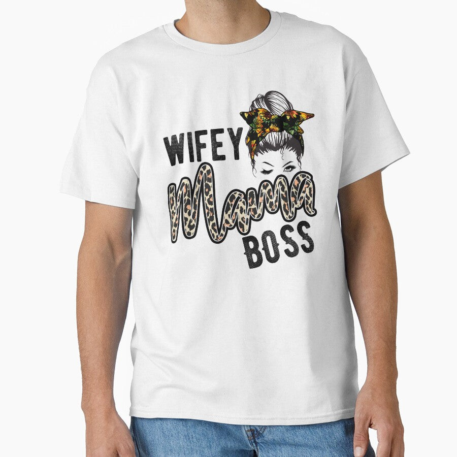 Wifey Mom Boss Leopard Pattern Gift for Special Woman - mom life no days off by hyggekrog