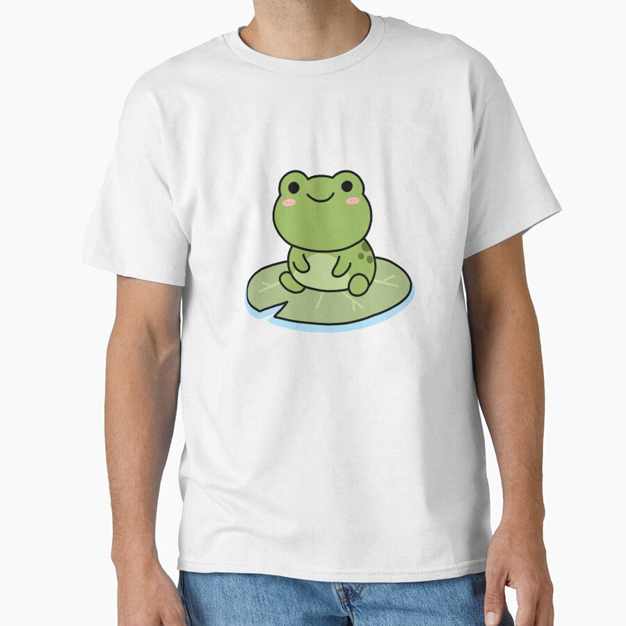 Cute Sleeping Frog on Lily Pad by artwithsushie