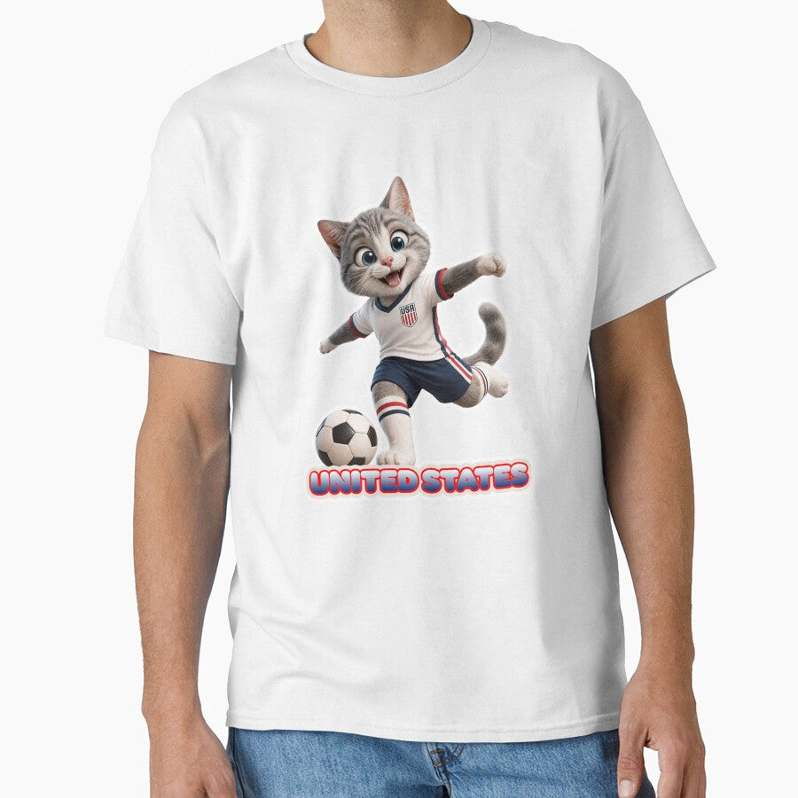 Sticker - Decal - United States Soccer Cat by ForeverPrintsOK