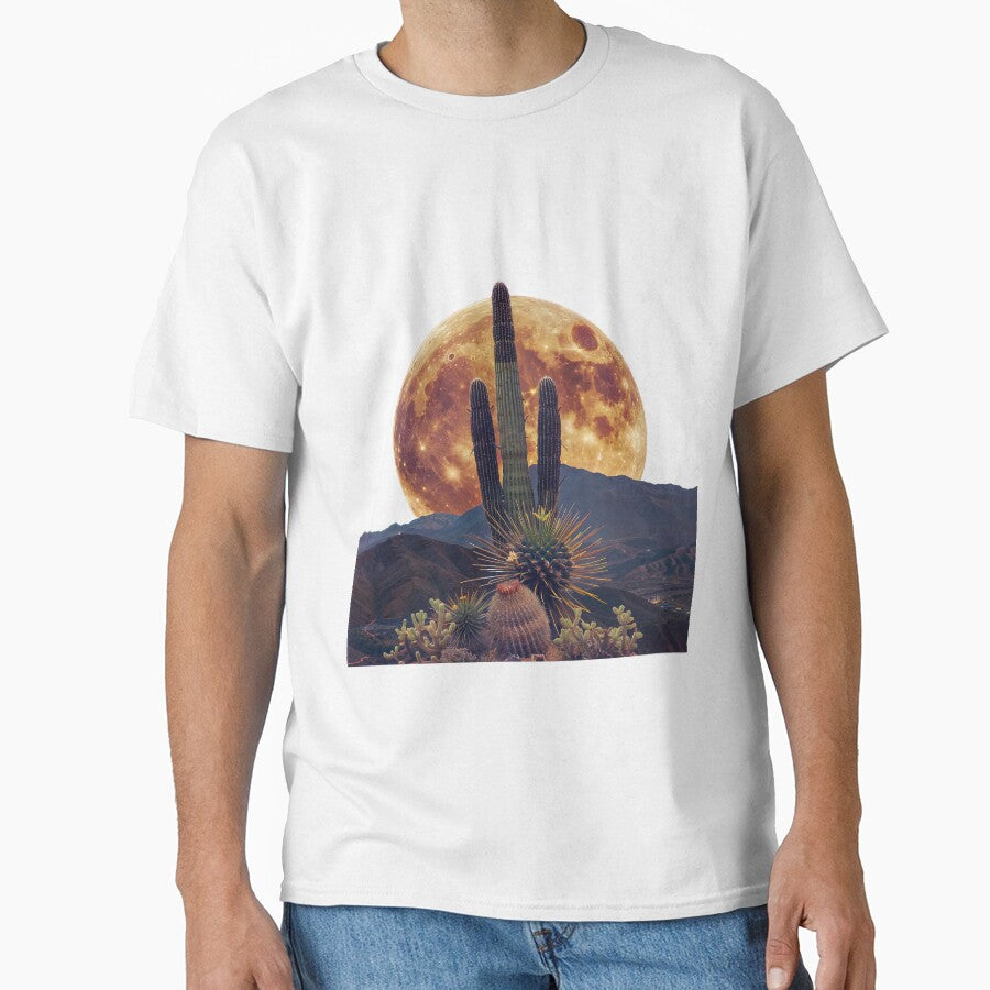 Collage Wall Art T-shirt Design: Cactus in the Desert by ForeverPrintsOK