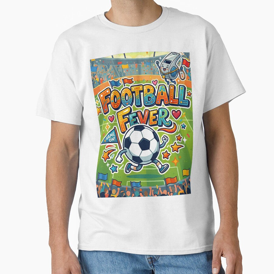 Football Fever Cute Cartoon Stadium Mascot Sticker Poster by M.Store