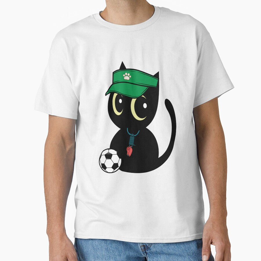 Soccer Player Black Cat by Pet Station