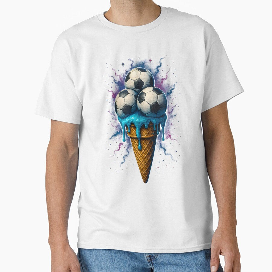 Colorful Ice Cream Soccer Cool Soccer Ice Cream Tee by MTRBSK11