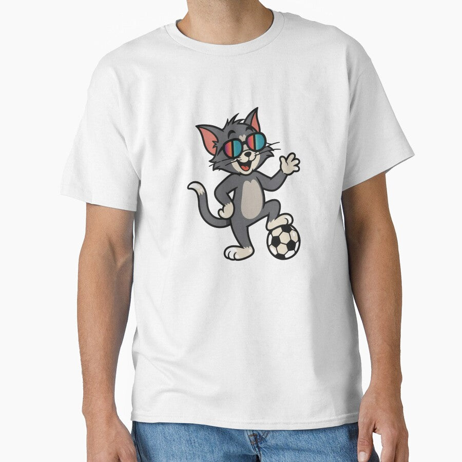 Cool Soccer Cat with Sunglasses – Funny Football Cartoon Animal Design by Right-UR