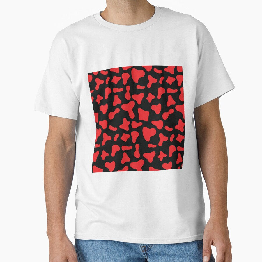 Red Cow Pattern on Black Cow | Holstein Cow Pattern by Cow-Print-Stuff
