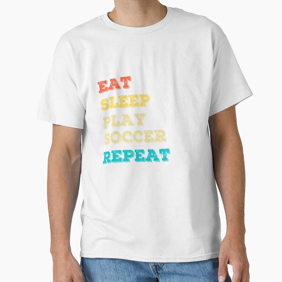 Funny Eat Sleep Play Soccer Repeat, Funny Soccer Lover Joke Gifts by Noahlaz