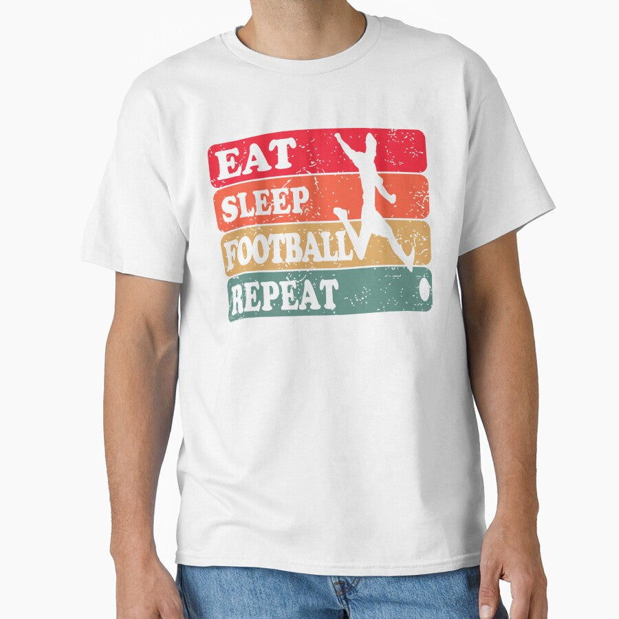 EAT SLEEP FOOTBALL REPEAT by Lily Art