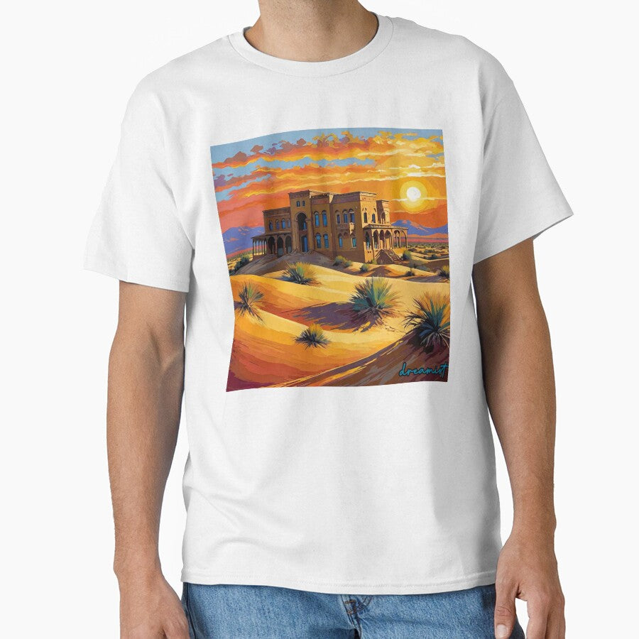 Desert Sunset – Surreal Mansion in the Sands by DreamistStore