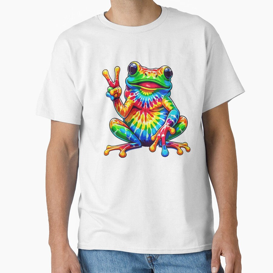 Bring good vibes everywhere with this psychedelic rainbow frog sticker by PIXEL POP DESIGNS - Beyond the Norm!