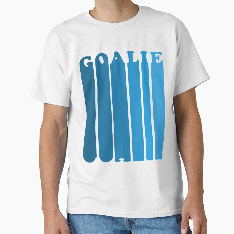 Retro 1980's Style Hockey Goalie Silhouette T-Shirt Goalie Soccer Hockey Sport Lacrosse by arcadetoystore