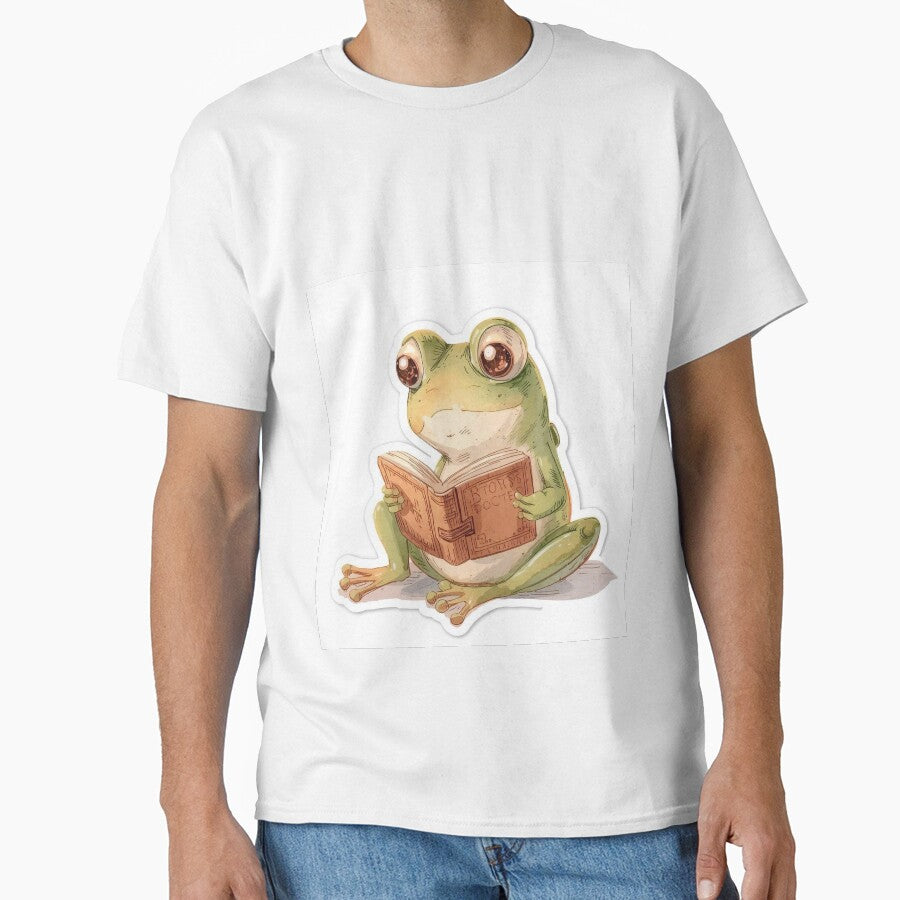 Cute Frog  Reading a Book by Happy4uuuu