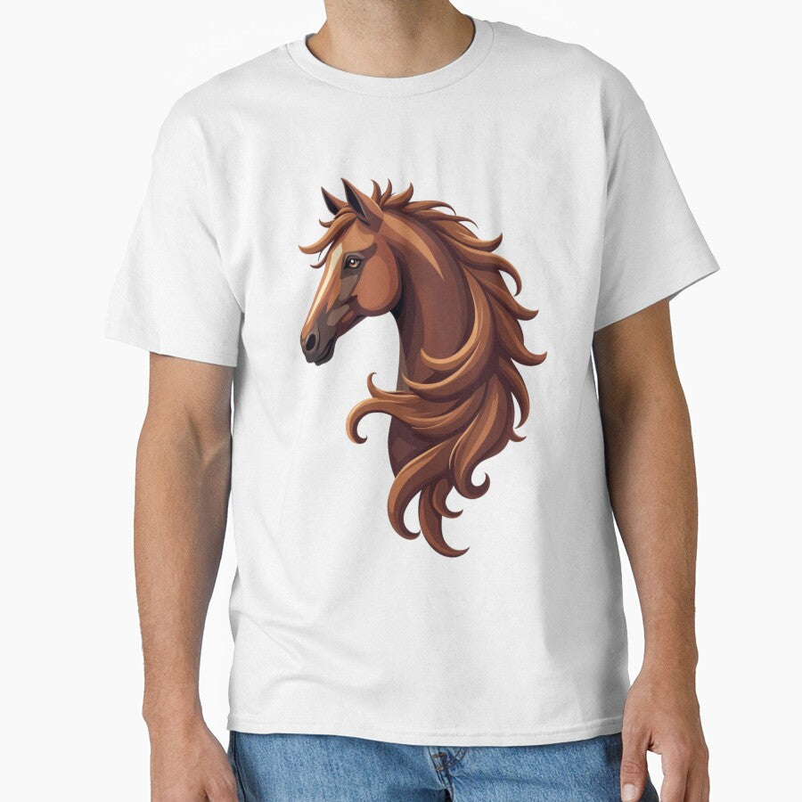 Chestnut Sorrel Horse Head | Elegant Equestrian Horse Design by Debbie Schulte