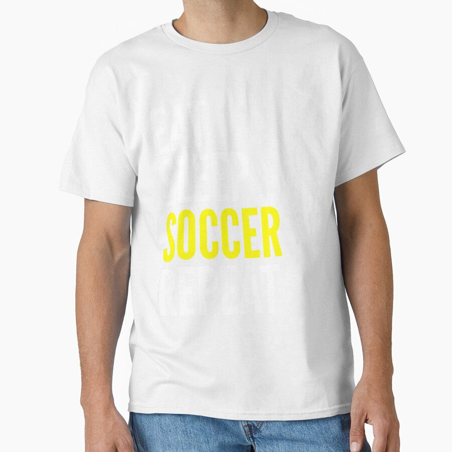 Soccer Funny Gift - Eat Sleep Soccer Repeat by FDST-shirts