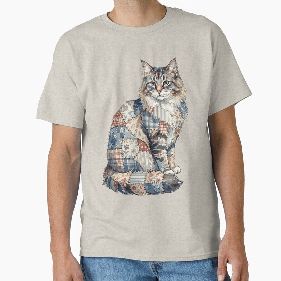 Cute Norwegian Forest Cat Patchwork by bapupa